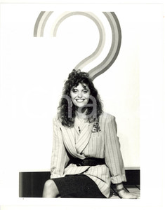 Fotografia d epoca originale 1987 RAI  ECONOGIOCO Ritratto di Graziella MINUTI Foto VINTAGE 20x25 cm 1