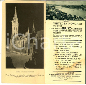 1936 BUDAPEST Autolinee IBUSZ per visitare l'Ungheria - Brochure 12 pp.