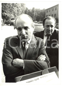 1985 CONFINDUSTRIA Luigi LUCCHINI rilascia dichiarazioni ai giornalisti *Foto