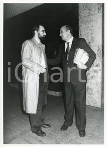 1985 MILANO Congresso DC - Ciriaco DE MITA a colloquio con Antonio BALLARIN 