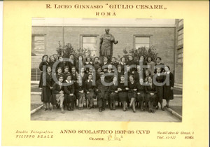 1938 ROMA Liceo "Giulio Cesare" - Ritratto di classe femminile - Foto 30x22 cm