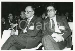 1984 CONFINDUSTRIA Vittorio MERLONI in platea con Walter MANDELLI *Foto 24x18