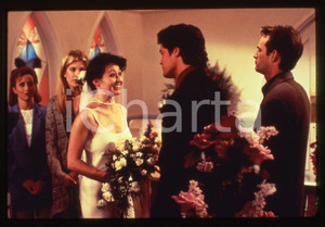 Fotografia d epoca originale 35mm vintage slide 1990ca BEVERLY HILLS 90210 Shannen DOHERTY  matrimonio 1