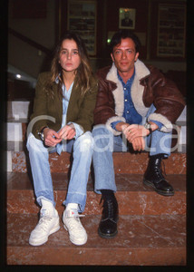 Fotografia d'epoca originale 35mm vintage slide* 1990ca il cantante RAF con Giorgia FIORIO (2) 1