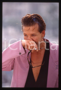 Fotografia d epoca originale 35mm vintage slide 1990ca Ritratto di Mickey ROURKE 1