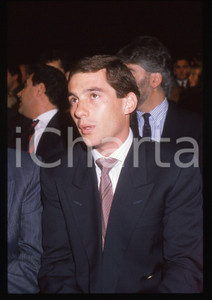 Fotografia d epoca originale 35mm vintage slide 1990ca Ayrton SENNA ritratto del pilota 10 1