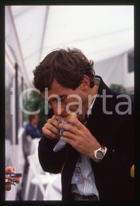 Fotografia d epoca originale 35mm vintage slide 1991 Ayrton SENNA ritratto del pilota 8 1