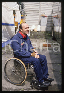 Fotografia d'epoca originale 35mm vintage slide* 1991 FORMULA 1 Frank WILLIAMS fondatore scuderia nei box (3) 1