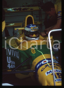 Fotografia d epoca originale 35mm vintage slide 1992 F1 Michael SCHUMACHER a bordo BENETTON B192 original 1