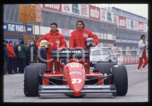 Fotografia d'epoca originale 35mm vintage slide* 1988 IMOLA F1 - Gerhard BERGER e Michele ALBORETO (2) 1