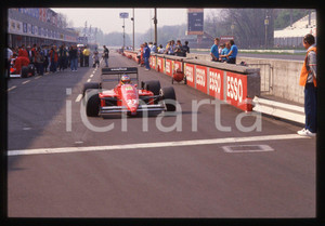 Fotografia d'epoca originale 35mm vintage slide* 1987 IMOLA F1 Michele ALBORETO su FERRARI F1-87 (3) 1