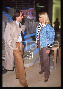 Fotografia d epoca originale 35mm vintage slide 1985ca ROMA  Raffaella CARRA  e Sergio JAPINO 11 1