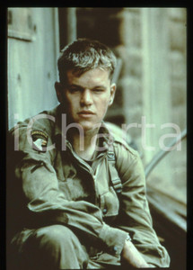 Fotografia d epoca originale 35mm vintage slide 1998 SALVATE IL SOLDATO RYAN  Matt DAMON in una scena 1