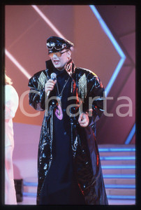 Fotografia d epoca originale 35mm vintage slide 1985 SAINT VINCENT Boy GORGE CULTURE CLUB in LOVE IS LOVE 2 1