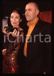 35mm vintage slide* 1999 MILANO Luciana SAVIGNANO e Alviero MARTINI Ritratto (2)