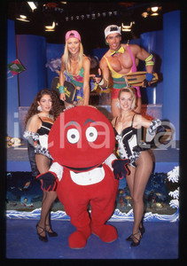 35mm vintage slide* 1993 STRISCIA LA NOTIZIA Fanny CADEO Laura VALCI Gabibbo