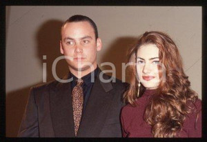 Eric DA RE & Amick MADCHEN - MILAN TWIN PEAKS Actors 1991 * 35mm vintage slide 6