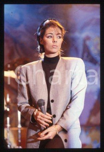 SANDRA Ann LAUER - MUSIC Pop singer Portrait 1988 ca * 35 mm vintage slide 39