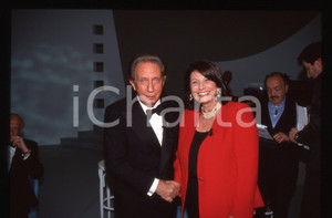 35mm vintage slide* 1998 CANALE 5 I TRE TENORI Mike BONGIORNO Giuliana LONGARI 2