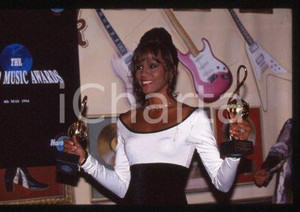 Whitney HOUSTON WORLD MUSIC AWARDS American singer 1994 ca* 35mm vintage slide 7