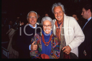 Fotografia d epoca originale Giorgio ARMANI Ottavio e Rosita MISSONI  MODA 1995 ca  35 mm vintage slide 1 1