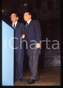 Silvio BERLUSCONI e Giulio MACERATINI - POLITICA 1995 ca * 35 mm vintage slide 2