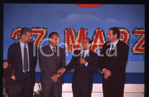 Silvio BERLUSCONI e Roberto FORMIGONI FORZA ITALIA 1996 * 35 mm vintage slide