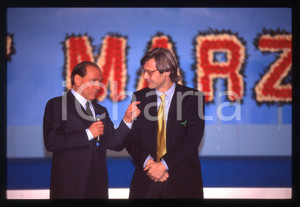 Silvio BERLUSCONI e Vittorio SGARBI FORZA ITALIA 1996 * 35 mm vintage slide 3