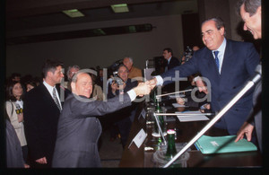 Silvio BERLUSCONI e Sergio BILLÈ - CONFCOMMERCIO 1995 ca * 35 mm vintage slide 2