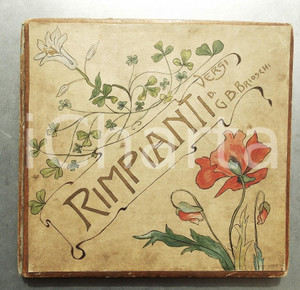 Autografo originale 1901 Giovanni Battista BRIOSCHI Rimpianti  Versi  Manoscritto con ACQUERELLI 1