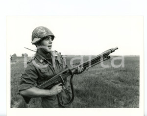 1985 ca ESERCITO ITALIANO Mitragliere durante esercitazione militare *Foto 24x18