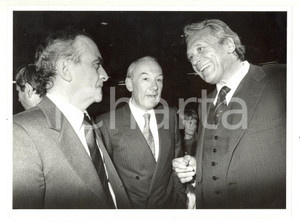 Fotografia d epoca originale 1985 ca MILANO Mario FORMENTON Ettore FUMAGALLI Piero BASSETTI  Foto 24x18 cm 1