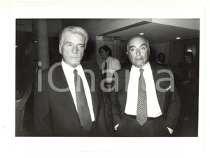 Fotografia d epoca originale 1985 ca ITALIA COSTUME  Sergio ZAVOLI Giampiero ORSELLO a un evento Foto 24x18 1