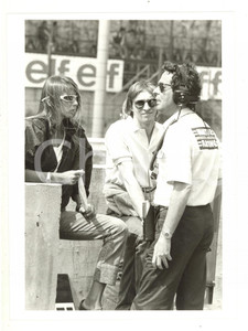 1985 ca MONZA FORMULA UNO Giorgia e Cesare FIORIO con Massimo SIGALA Foto 18x24