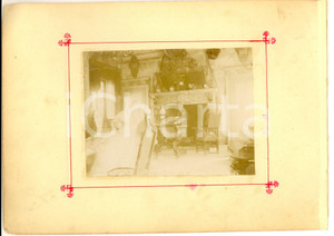 1898 TRIVOLZIO Ritratto maschile in villa con camino - Foto VINTAGE 21x16 cm