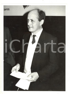 Fotografia d epoca originale 1985 ca MILANO POLITICA DC  Bruno TABACCI a un convegno 1  Foto 18x24 cm 1