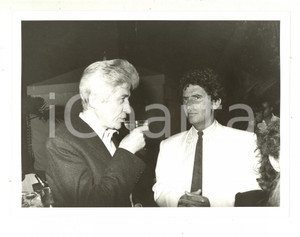 1984 VENEZIA Mostra del Cinema - Alain RESNAIS Jack LANG a un party - Foto 24x18