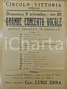 1950 ca BRESSO Circolo Vittoria - Concerto Corale Donizetti di Cinisello Balsamo