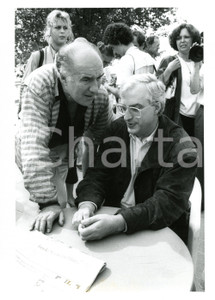 1986 VENEZIA Mostra del Cinema - Michel PICCOLI con Bertrand TAVERNIER *Foto