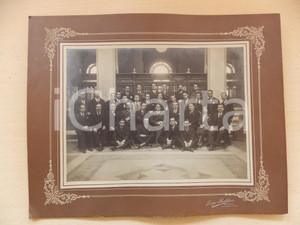 1930 ca SALERNO Ritratto del personale di una banca - Foto BERTOLANI 31x21 RARA