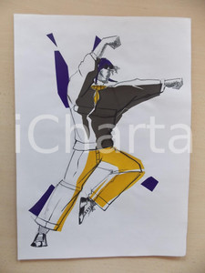 1980 ca MODA UOMO SPORT Completo felpa e pantalone (2) - Bozzetto 25x35 cm