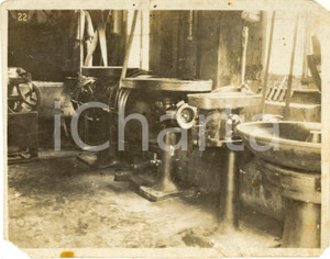 1920 ca BETTOLA DI CALVIGNASCO Officina meccanica con coltelli - Foto 10x8 cm