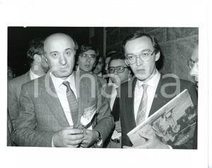 1985 ca POLITICA - DC Ciriaco DE MITA con Tiziano GARBO *Foto VINTAGE 25x20 cm