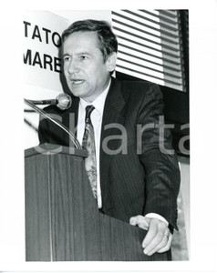 1985 ca ROMA Ritratto ingegner Maurizio CUMO durante conferenza *Foto 20x25 cm