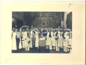 1950 ca FIRENZE Cavalieri Ordine SANTO SEPOLCRO con mons. Elia DALLA COSTA Foto