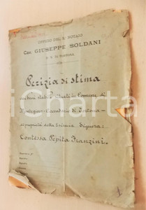 1907 MONTEGIOCO (AL) Perizia di stima su beni contessa Pepita FRANZINI - 32 pp.
