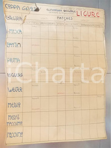 1920 GENOVA PUGILATO Coppa GRASSI Eliminatoria regionale ligure - DANNEGGIATO