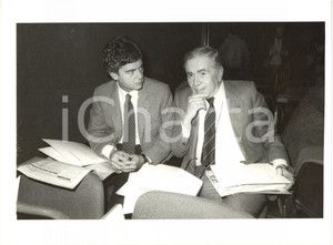 1986 MILANO Convegno POLITEIA - Enzo TORTORA con Claudio MARTELLI Foto 24x18 cm