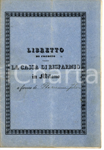 1914 MILANO Cassa di Risparmio delle Provincie Lombarde *Libretto di risparmio