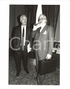 1985 ca MILANO Convegno IL SOLE 24 ORE Franzo GRANDE STEVENS Pier Giusto JAEGER